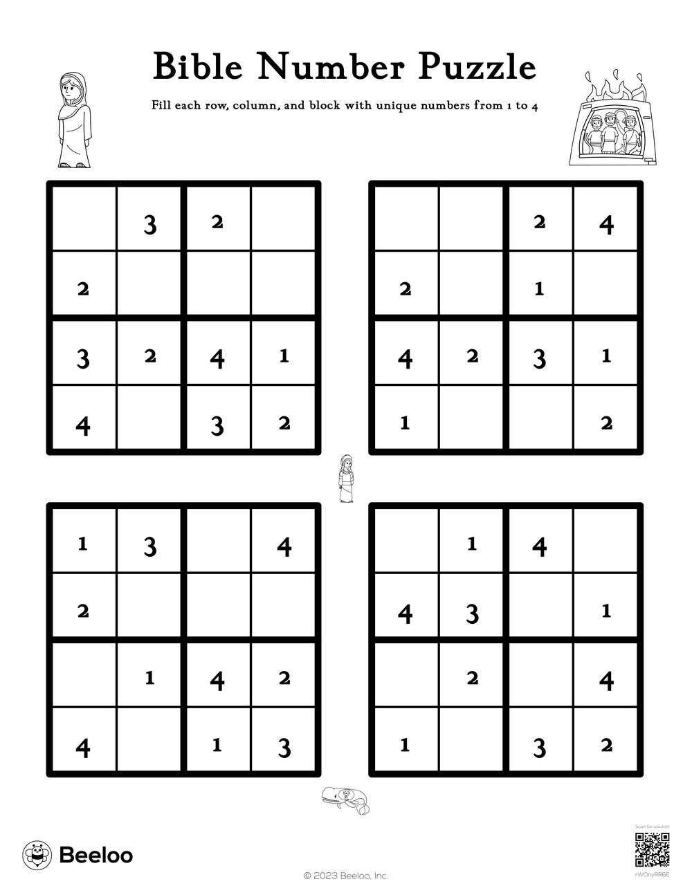 Bible Number Puzzle Beeloo Printable Crafts And Activities For Kids