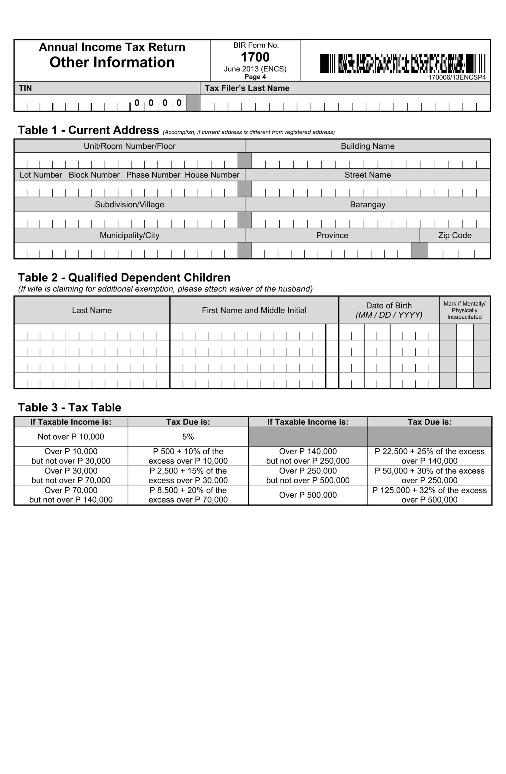 Psoc Code Bir Form 1700