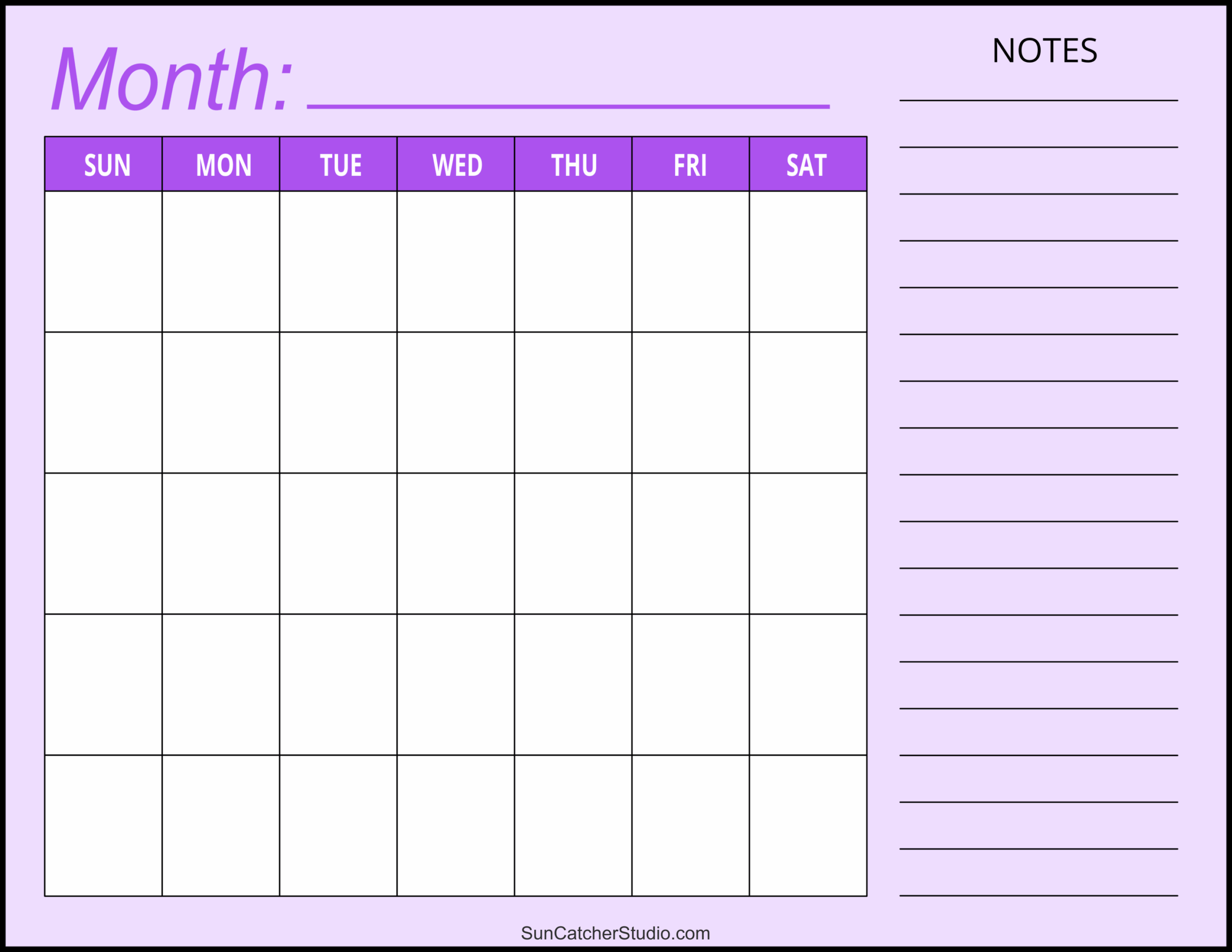 Blank Calendar Templates Monthly amp Weekly Free Printables 