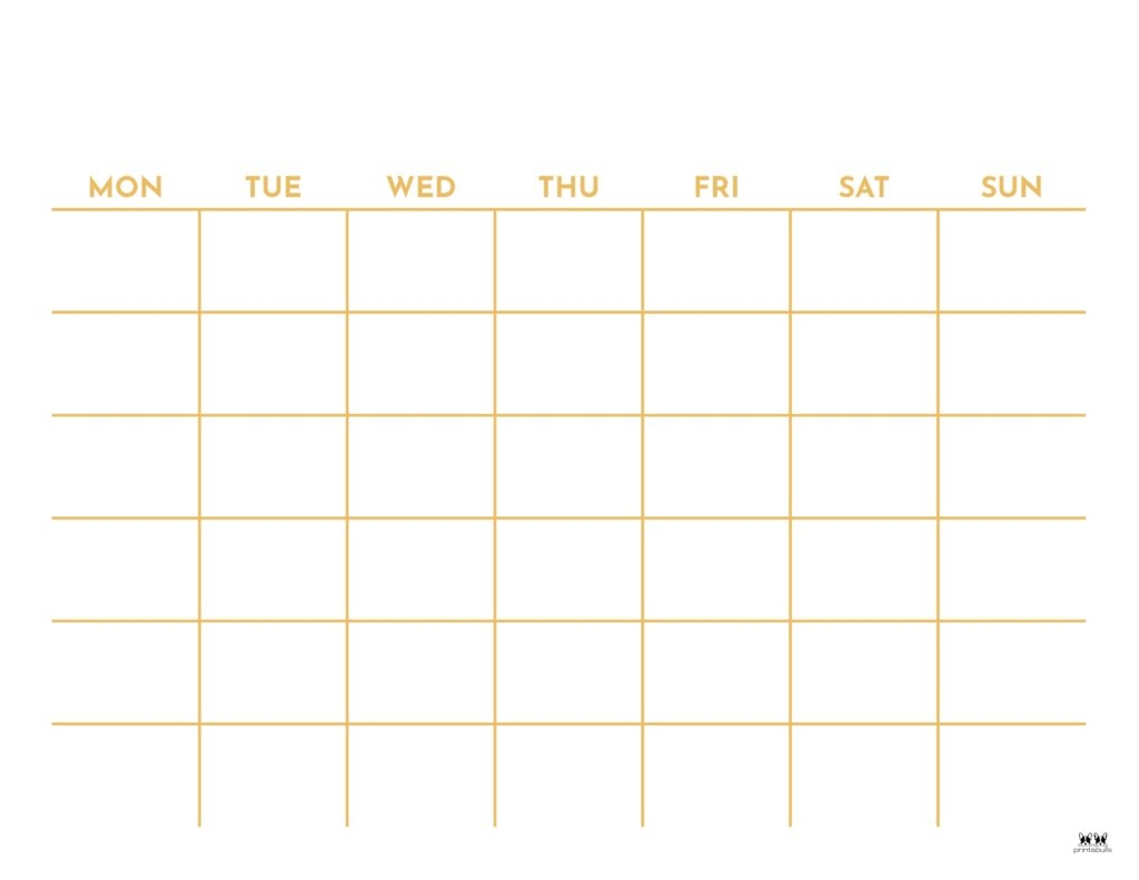 Blank Calendars 15 FREE Printables Printabulls
