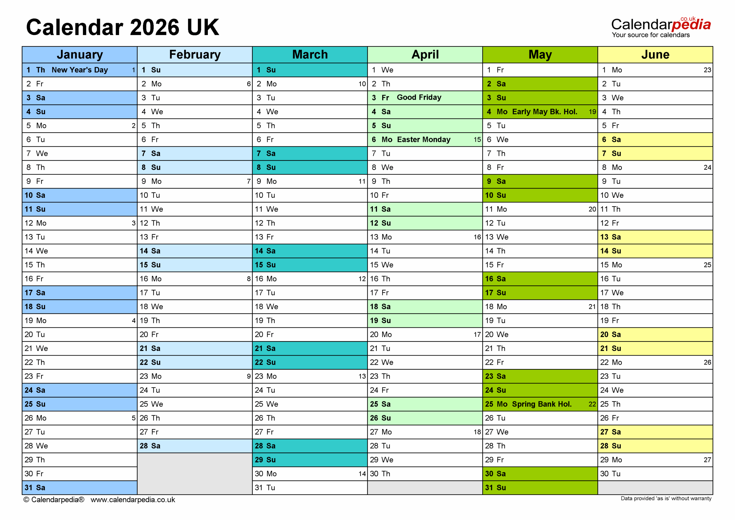 Printable Desk Calendar 2026