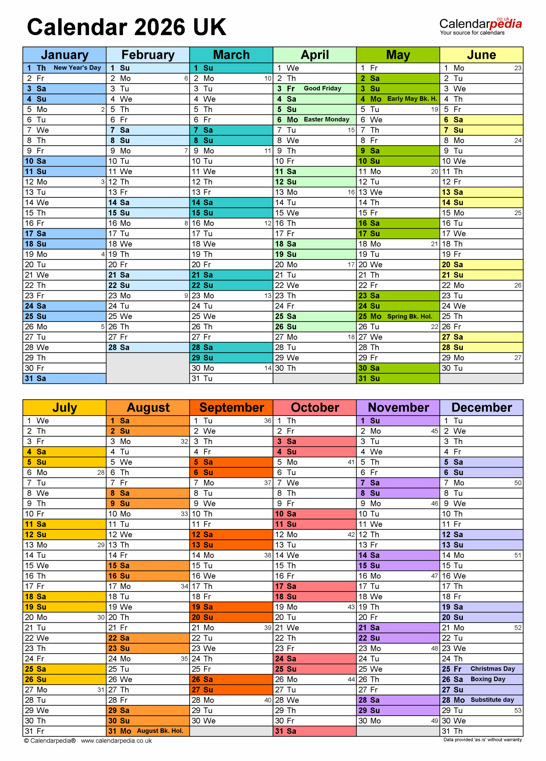 Printable And Editable Calendar 2026