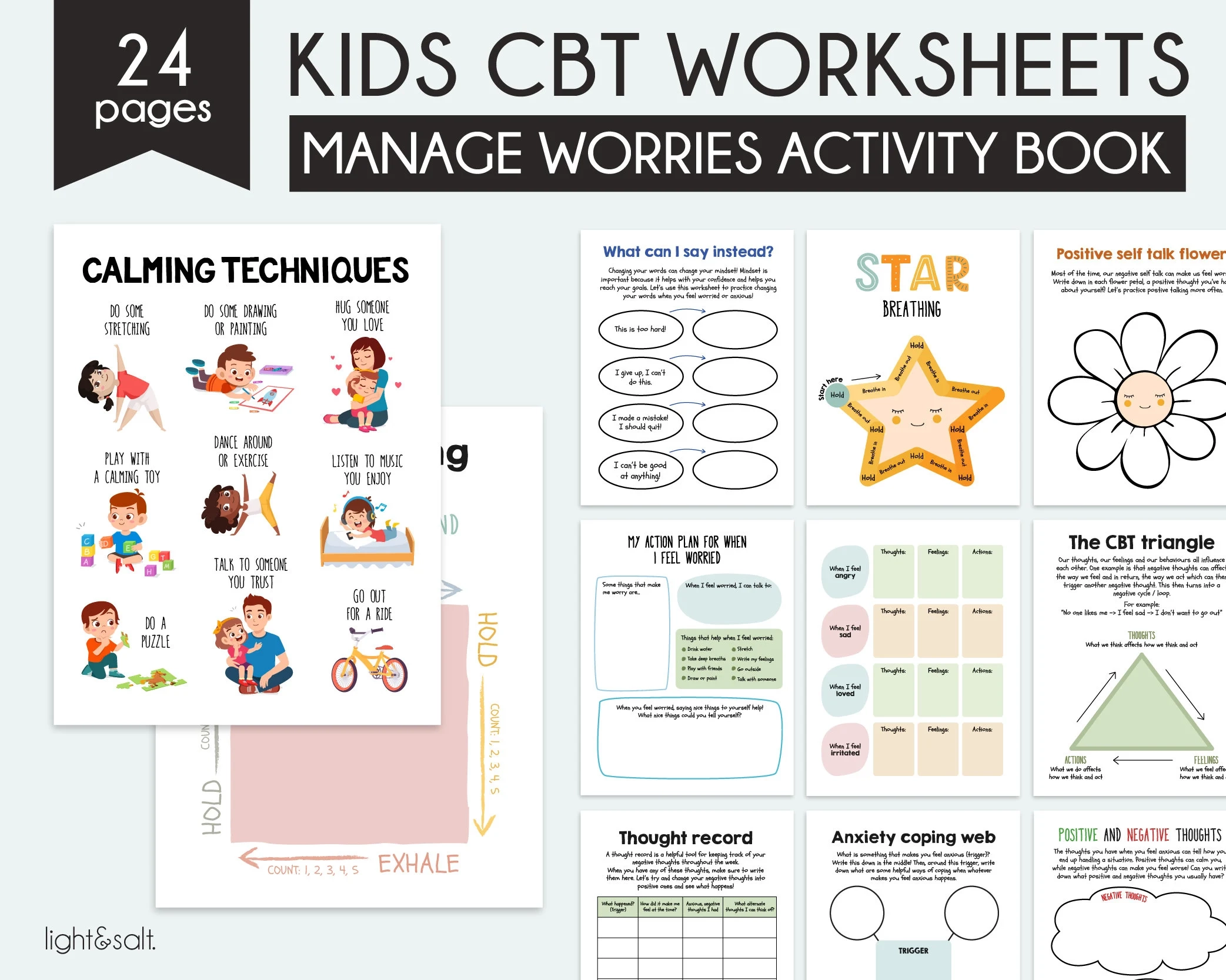 Printable Cbt Worksheets For Kids