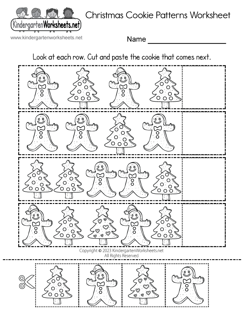 Christmas Cookie Patterns Worksheet Free Printable Digital amp PDF