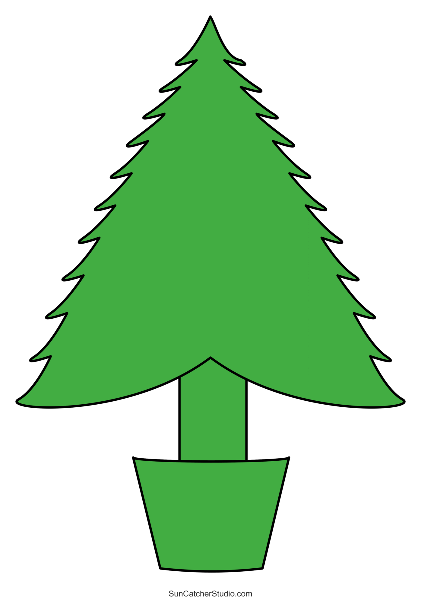 Christmas Tree Templates And Stencils Free Printable Patterns 