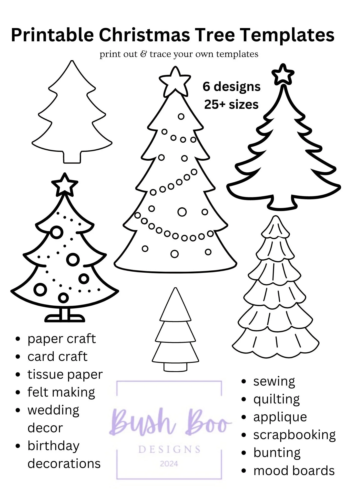 Printable Template Of Christmas Tree