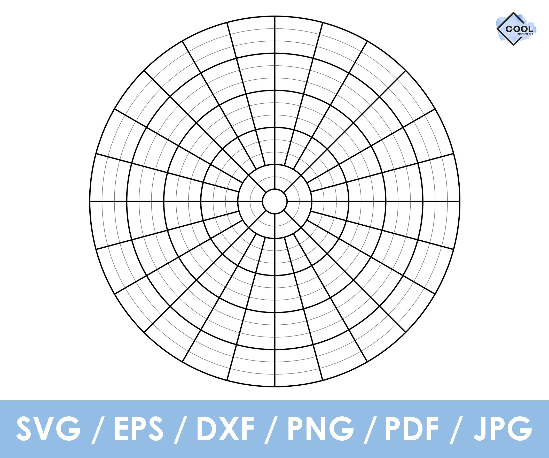 Circle Graph Template Bead Pattern Paper digital Download 