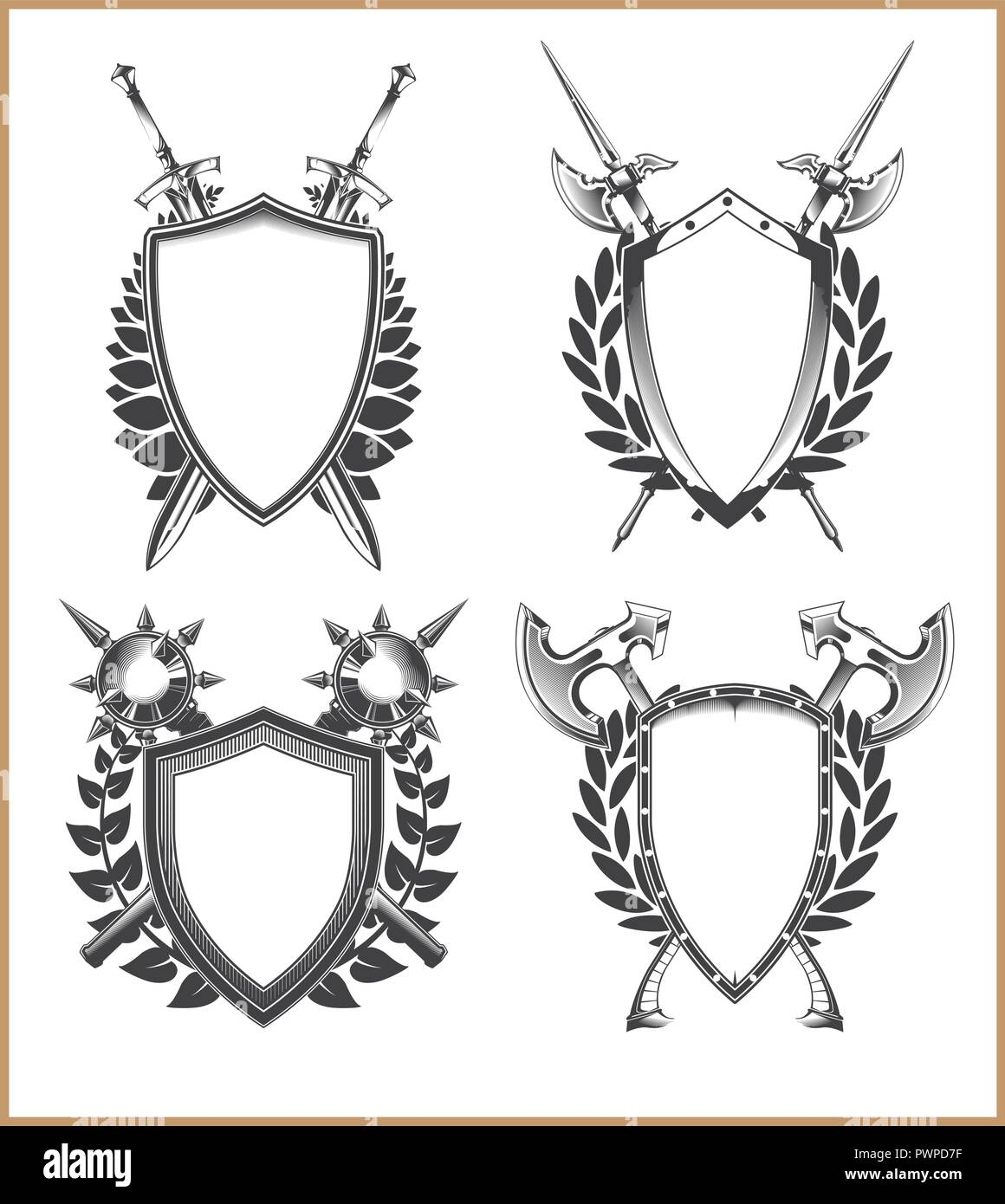 Coat Of Arms Template Vector Illustration For Your Design Stock 