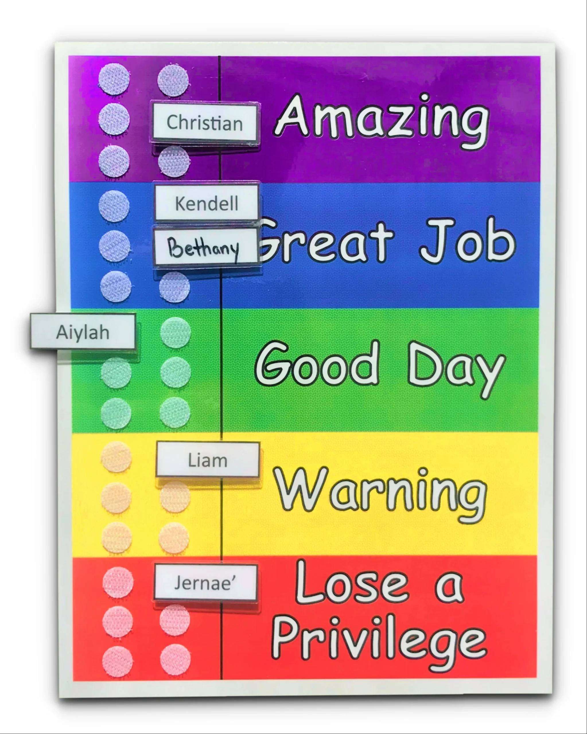 Color Behavior Chart For Kids Visual Aid Behavior Chart Classroom 