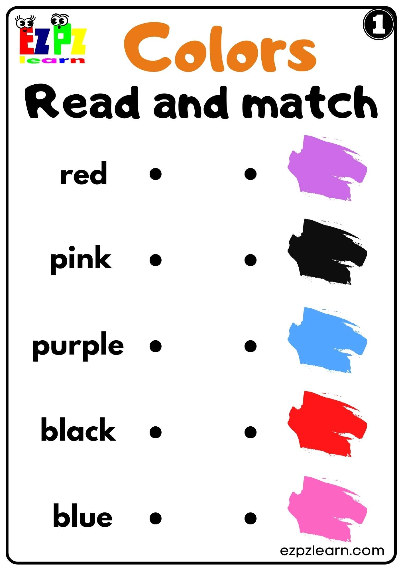 Printable Matching Worksheets For Toddlers