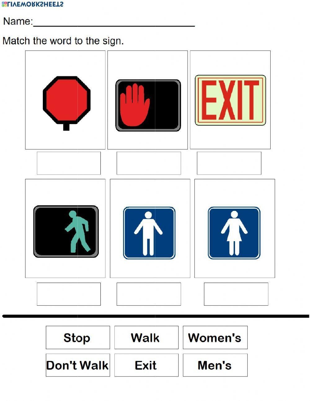 Community Signs Free Interactive Worksheets 143305