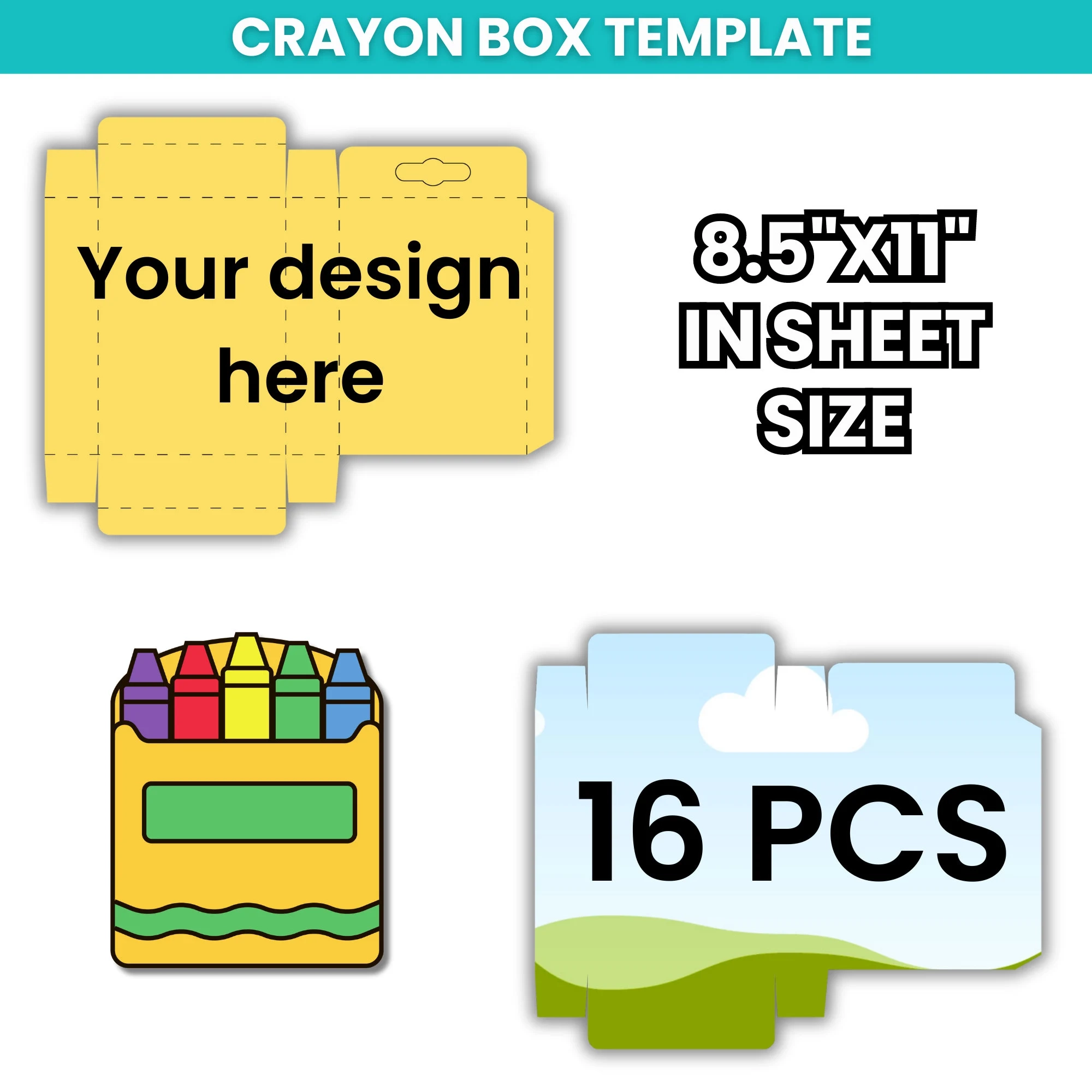 Crayon Box Template Printable