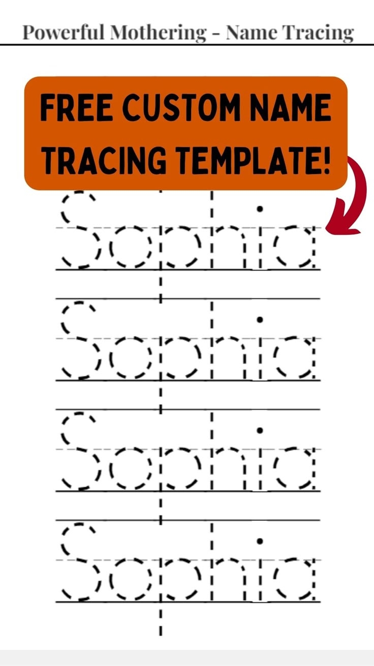 Create Free Traceable Name Worksheets
