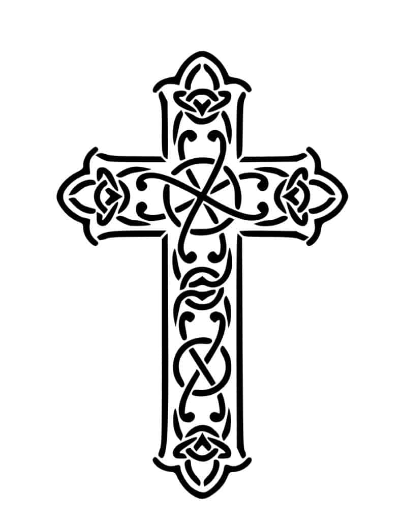 Cross Outlines Printables For Coloring Pages Stencils amp More