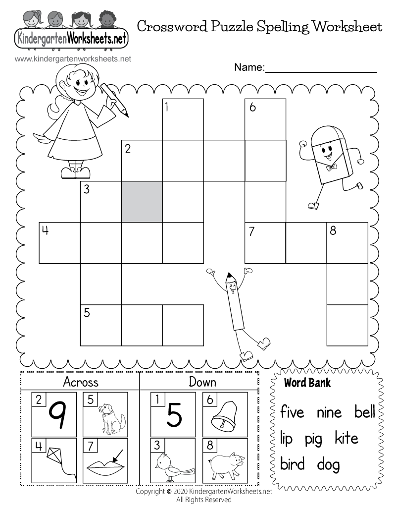Kids Printable Crossword Puzzles Free
