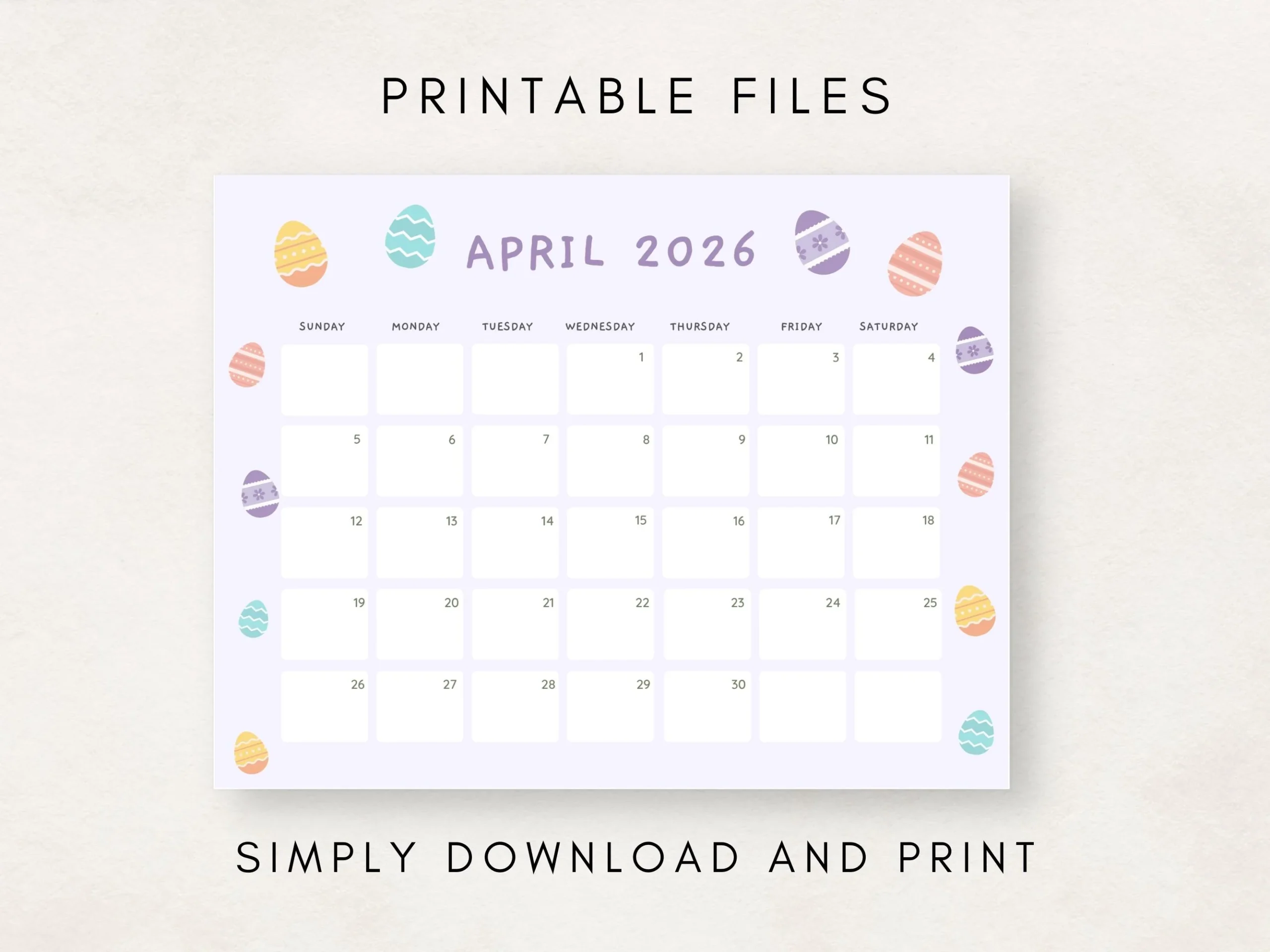 Cute 2026 Calendar Printable Monthly Calendar 2026 2026 Planner 