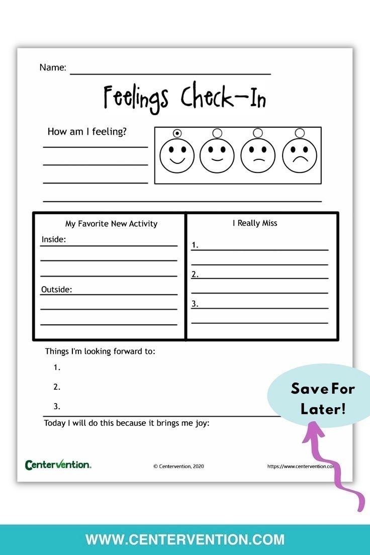 Daily Emotional Check In Worksheet For The Classroom Behavior 