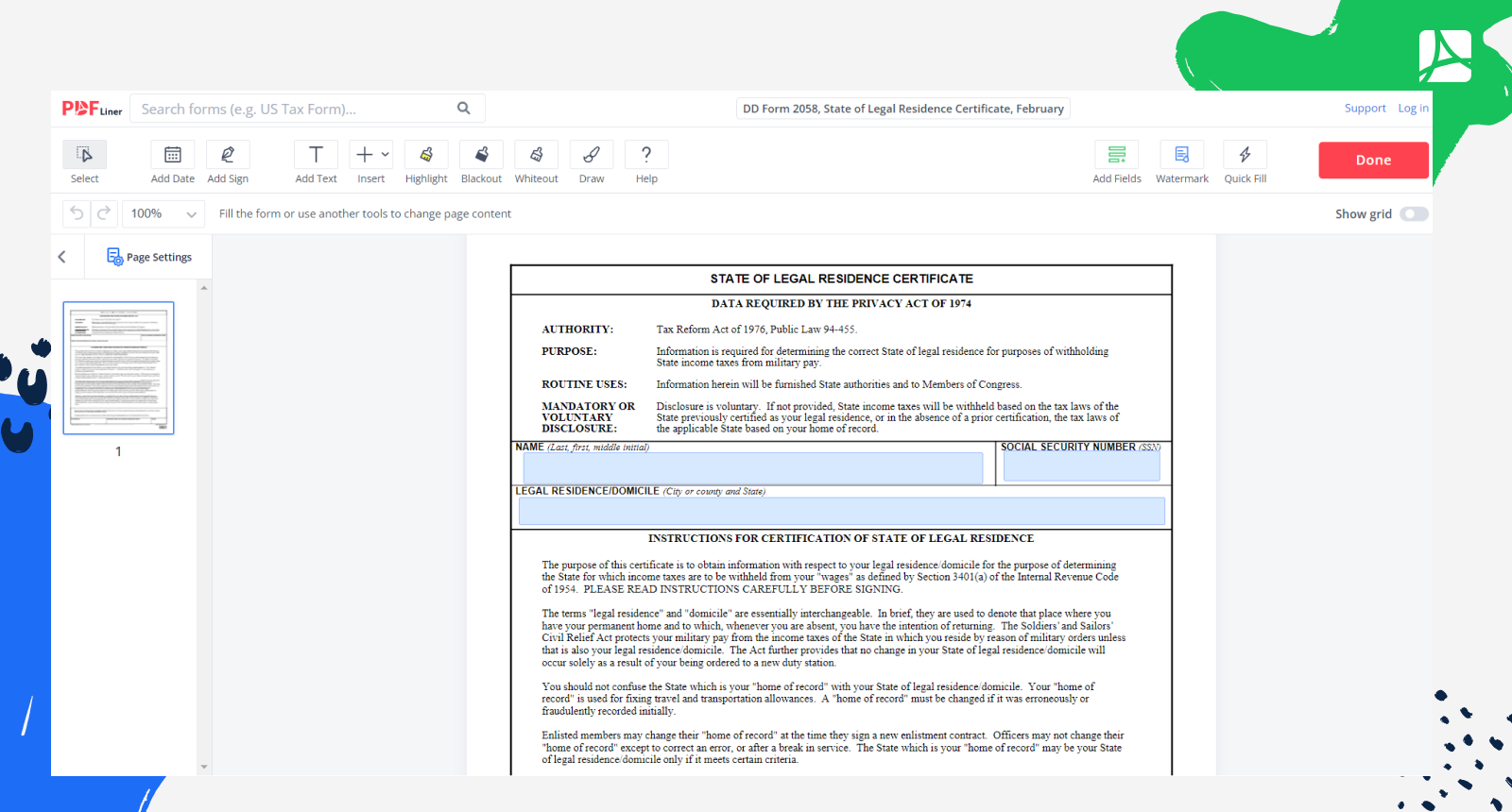 Dd 2058 Form Form