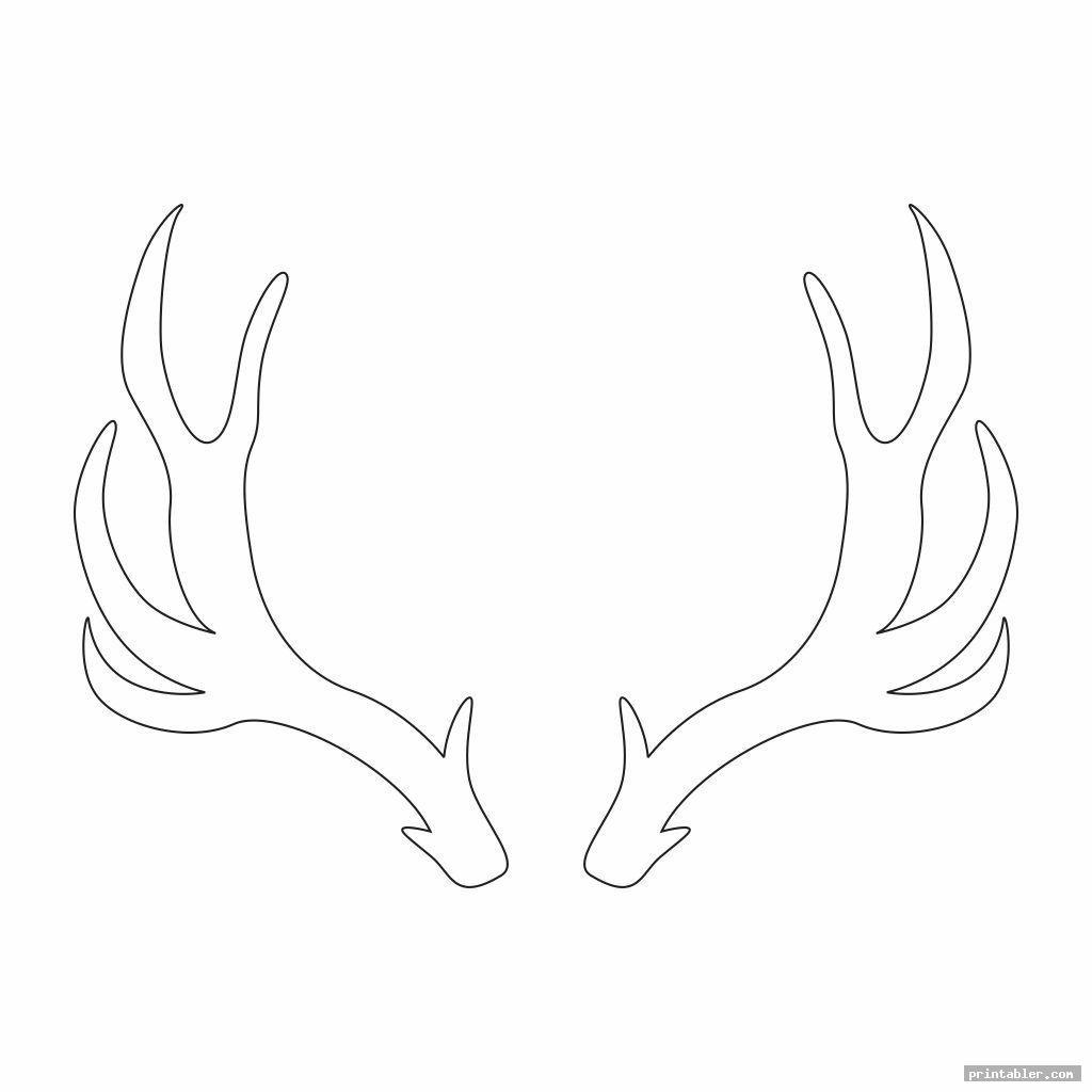 Deer Antler Template Free Printable