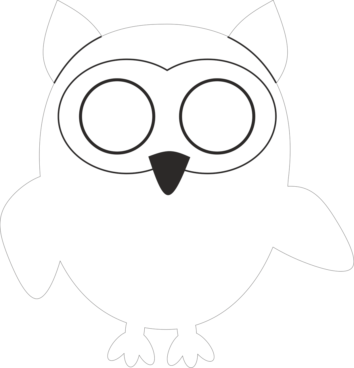 Download Owl Template Stylized Royalty Free Vector Graphic 