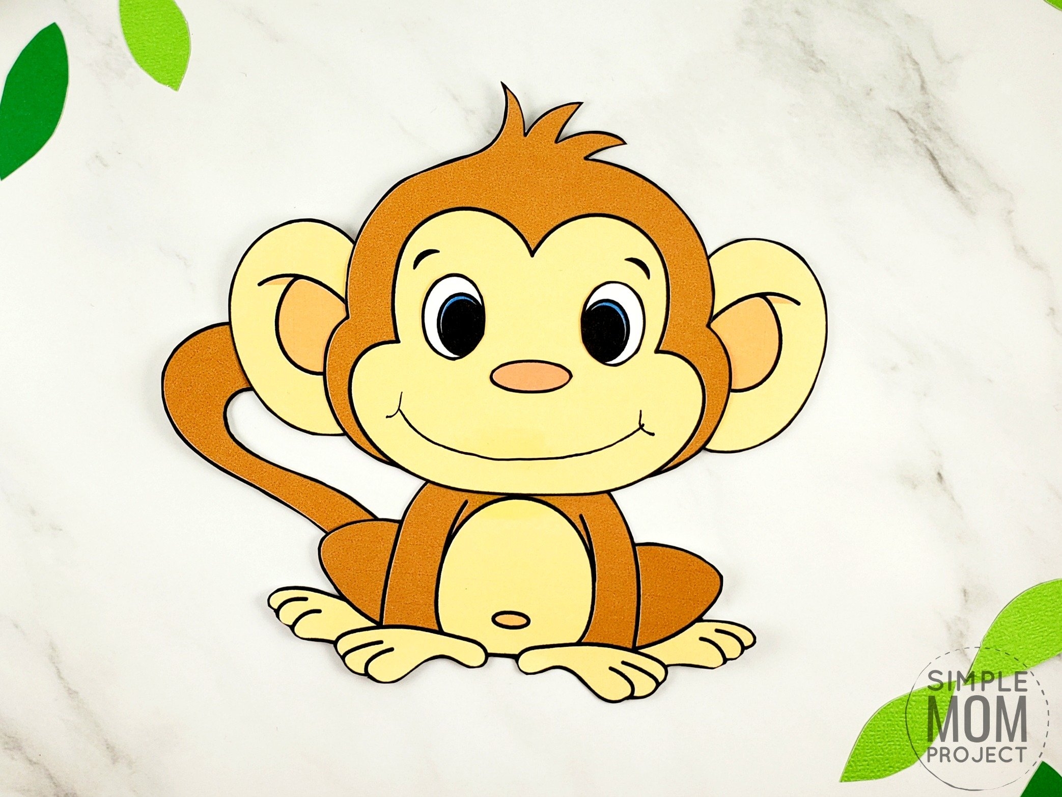 Easy Build a Monkey Craft For Kids With FREE Template