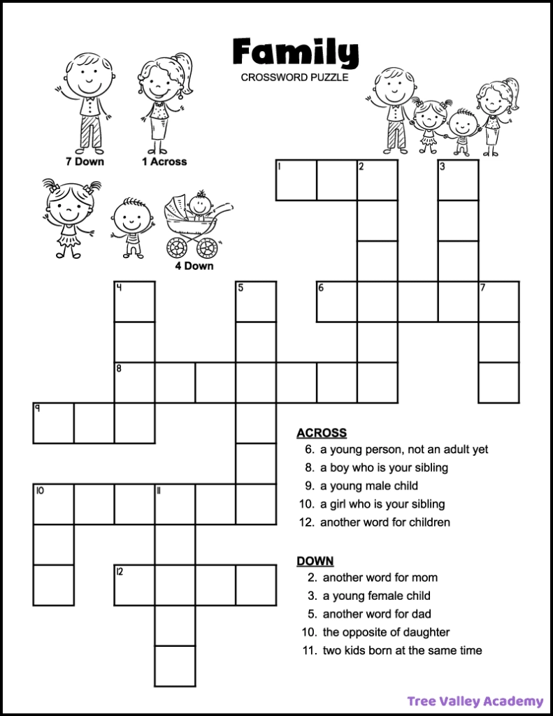 Teen Crossword Puzzles Printable For Free