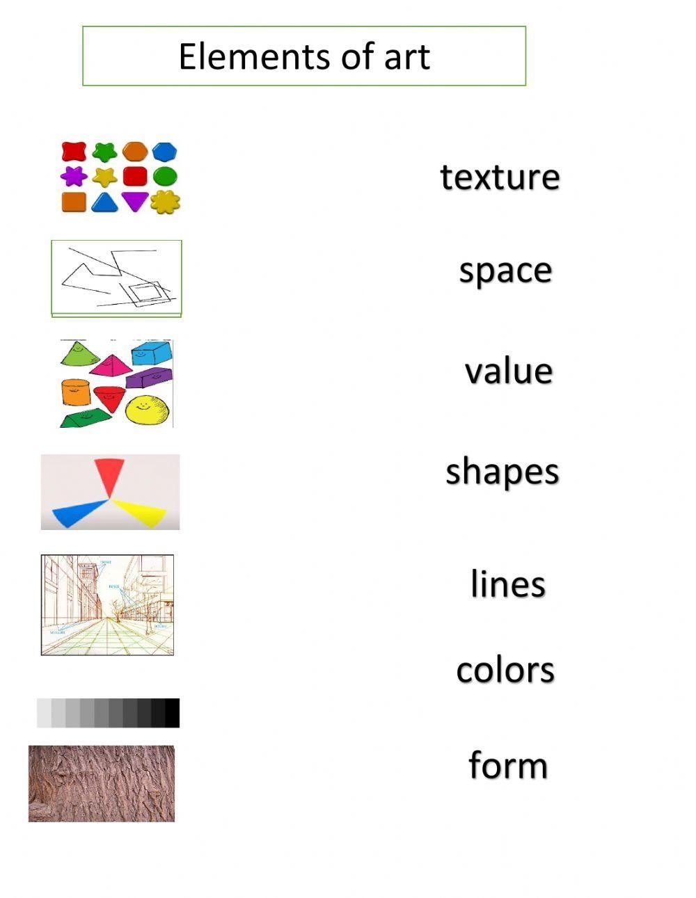 Elements Of Art Free Interactive Worksheets 370980