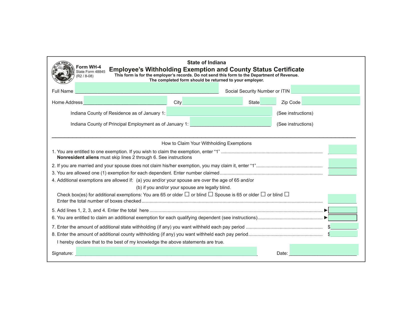 La State W4 Form 2026