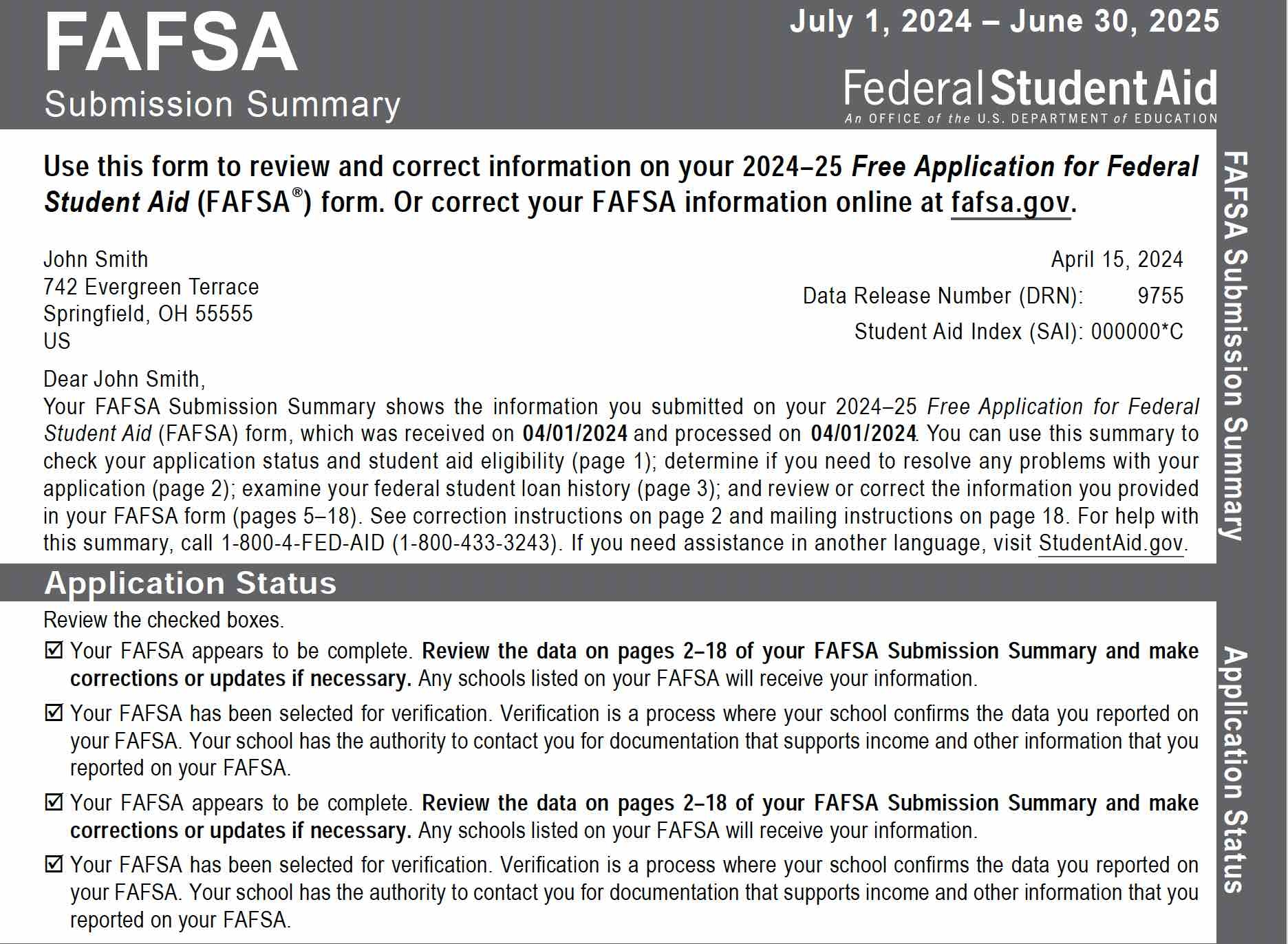 Printable Fafsa Form 2026