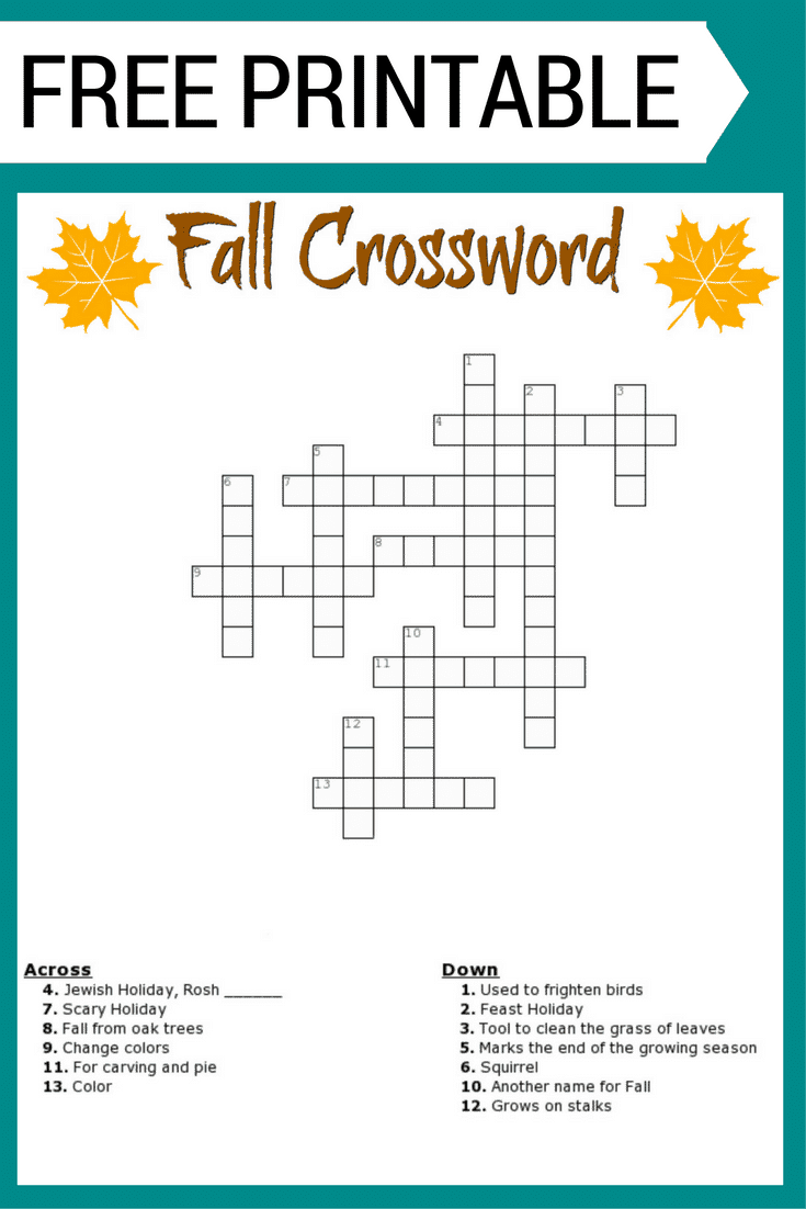 Free Printable Word Crossword Puzzles