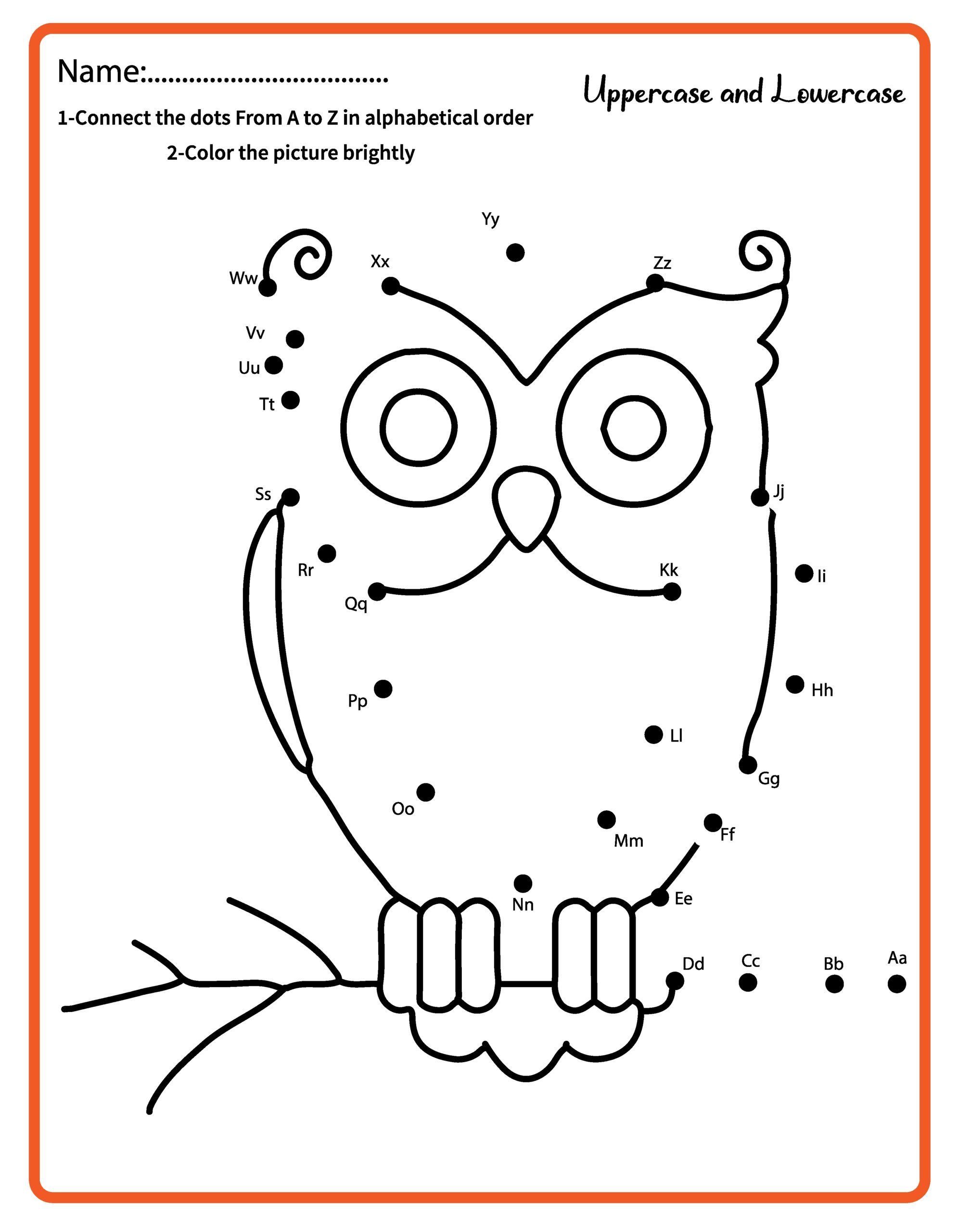 Fall Dot To Dot A Z Autumn Connect The Dots Worksheets For KIDS 