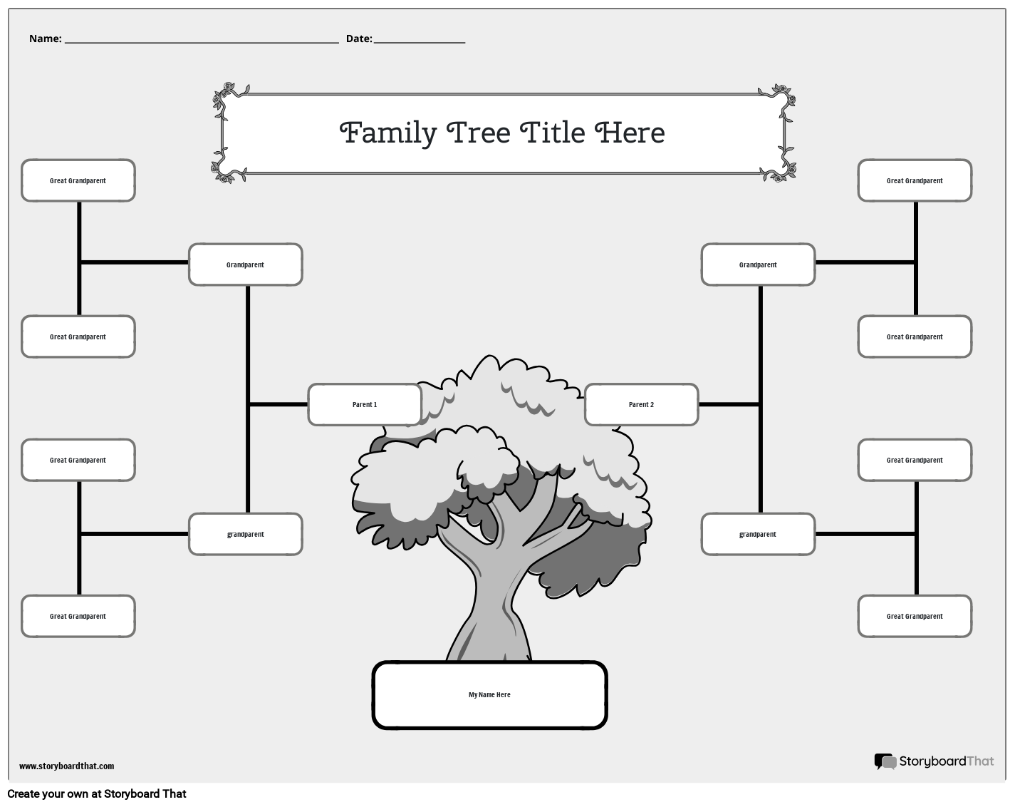 My Family Tree Printable Worksheets
