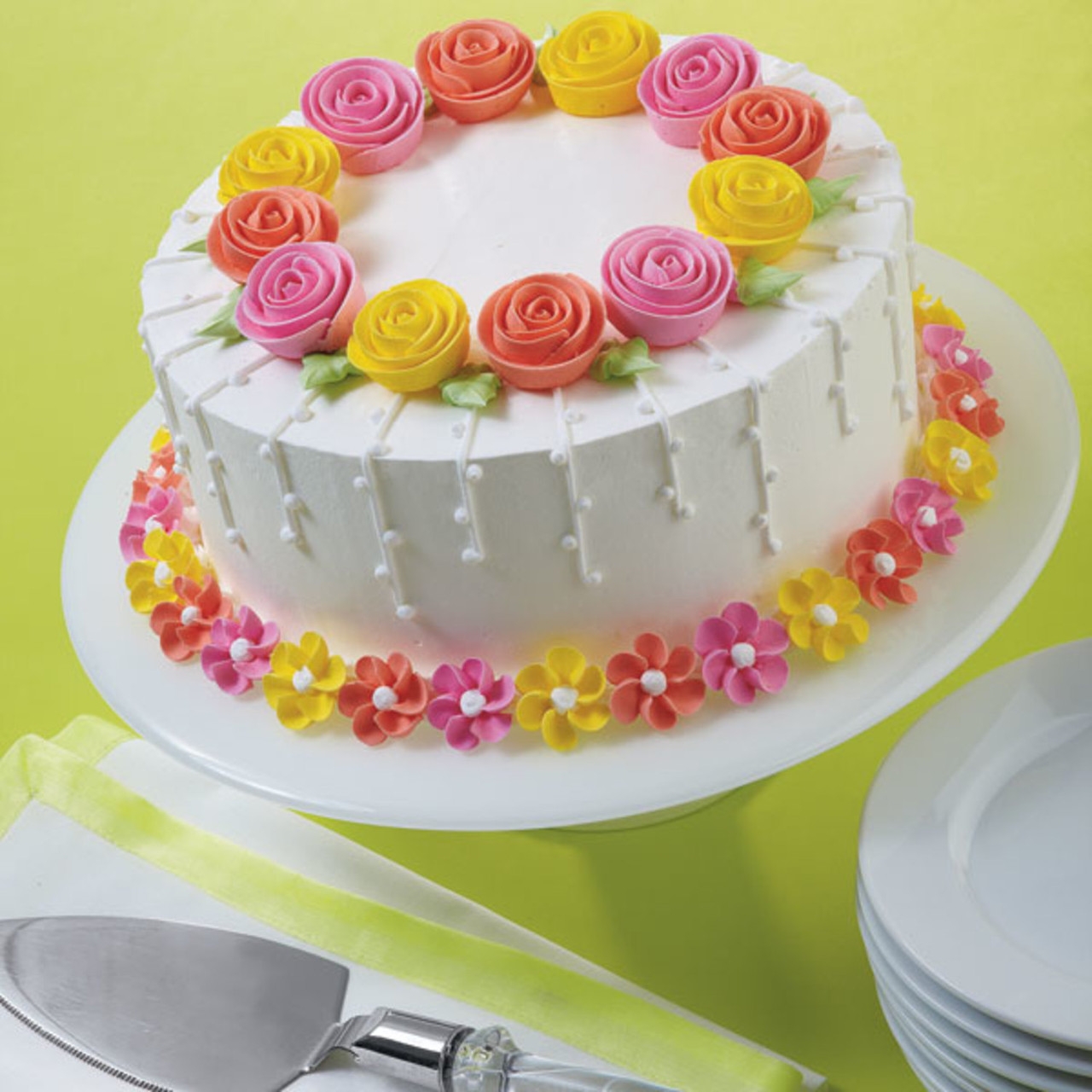 Fanciful Flowers Cake
