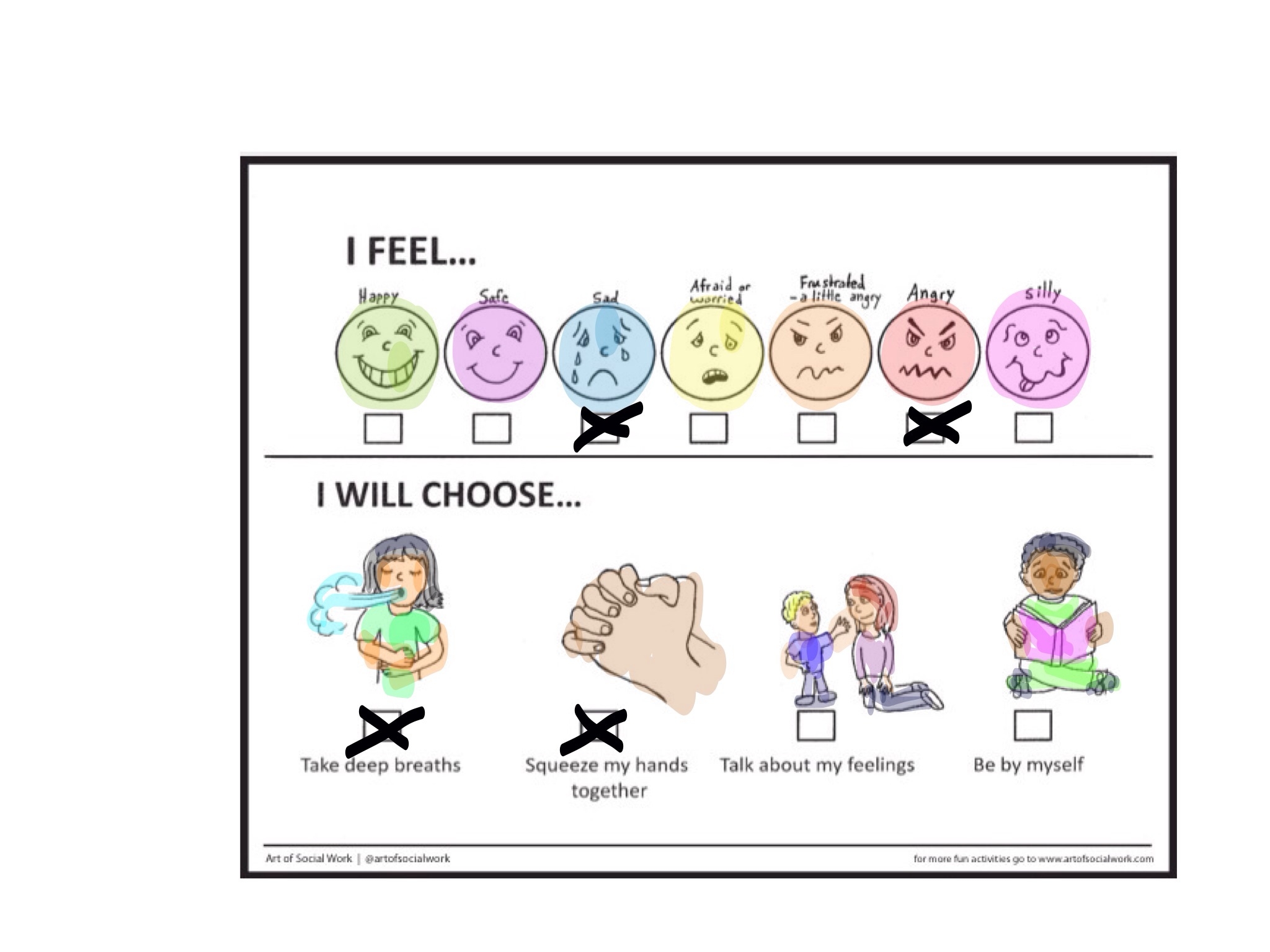 Feelings Check in Art Of Social Work