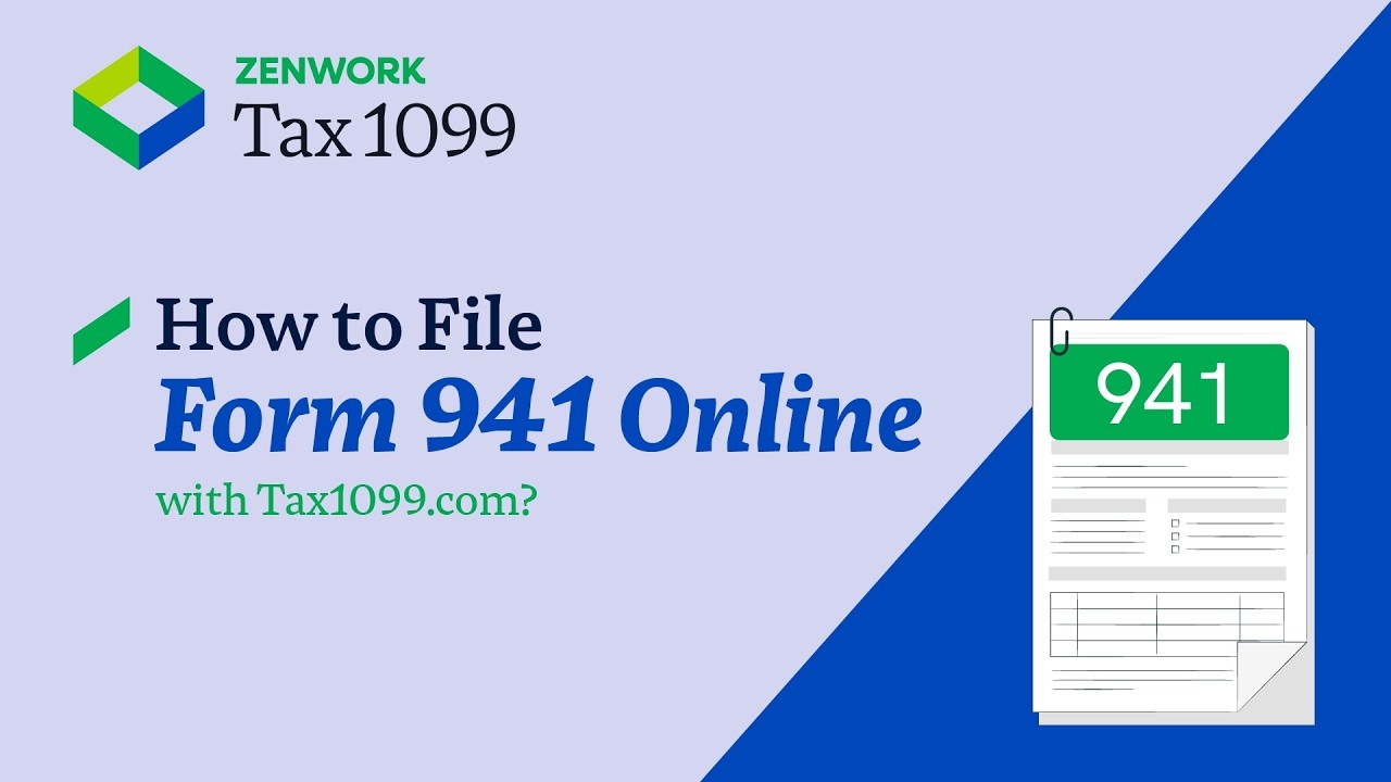 File 941 Online 941 Form 2025 E File 941 For Q3 2025