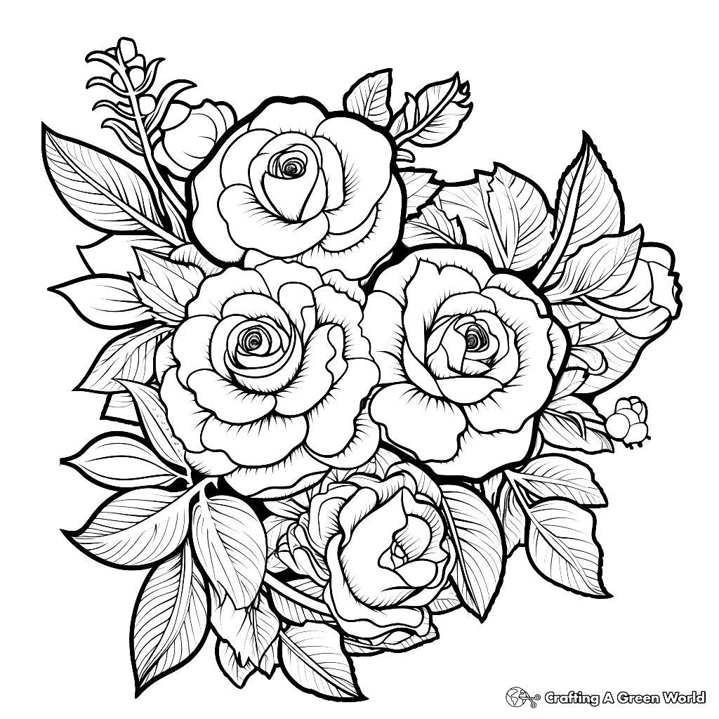 Floral Design Coloring Pages Free amp Printable 