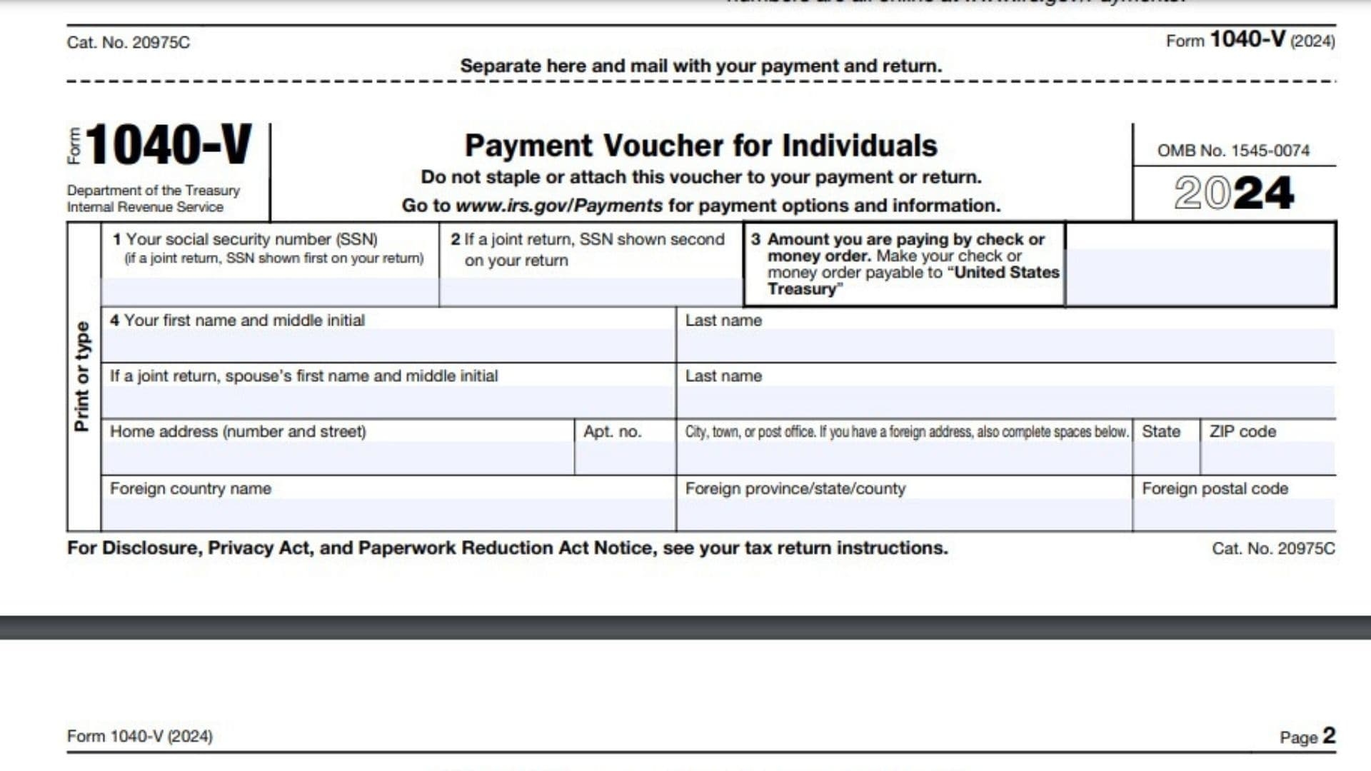 Irs Form 1040 2026