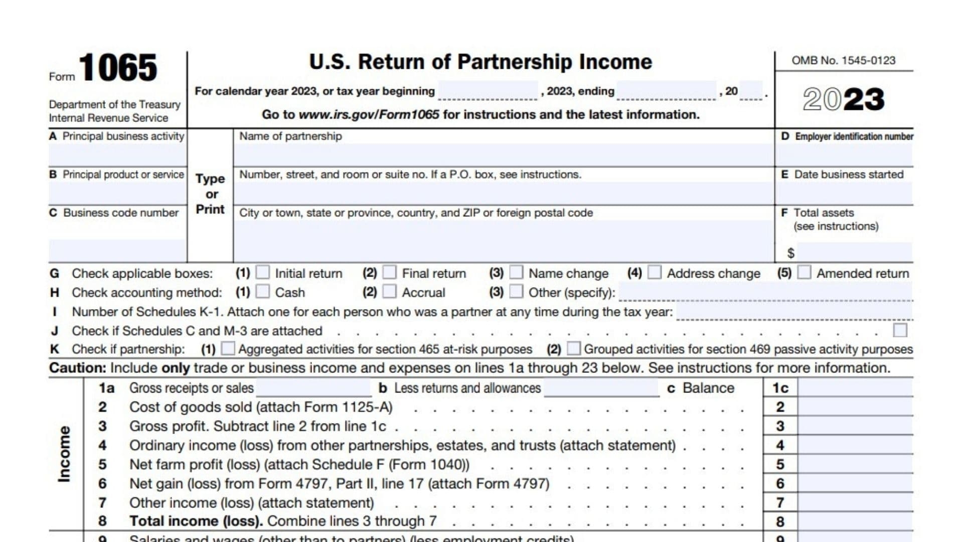 Form 1065 Instructions 2025 2026