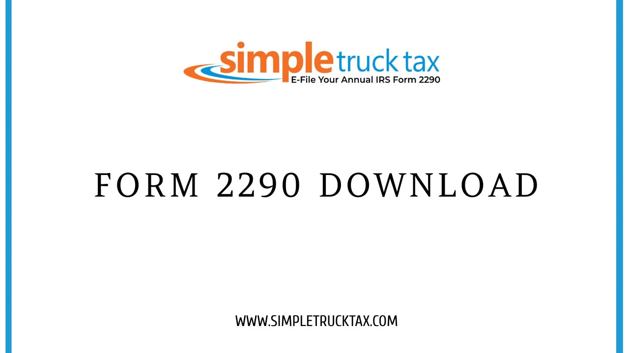 Form 2290 Download