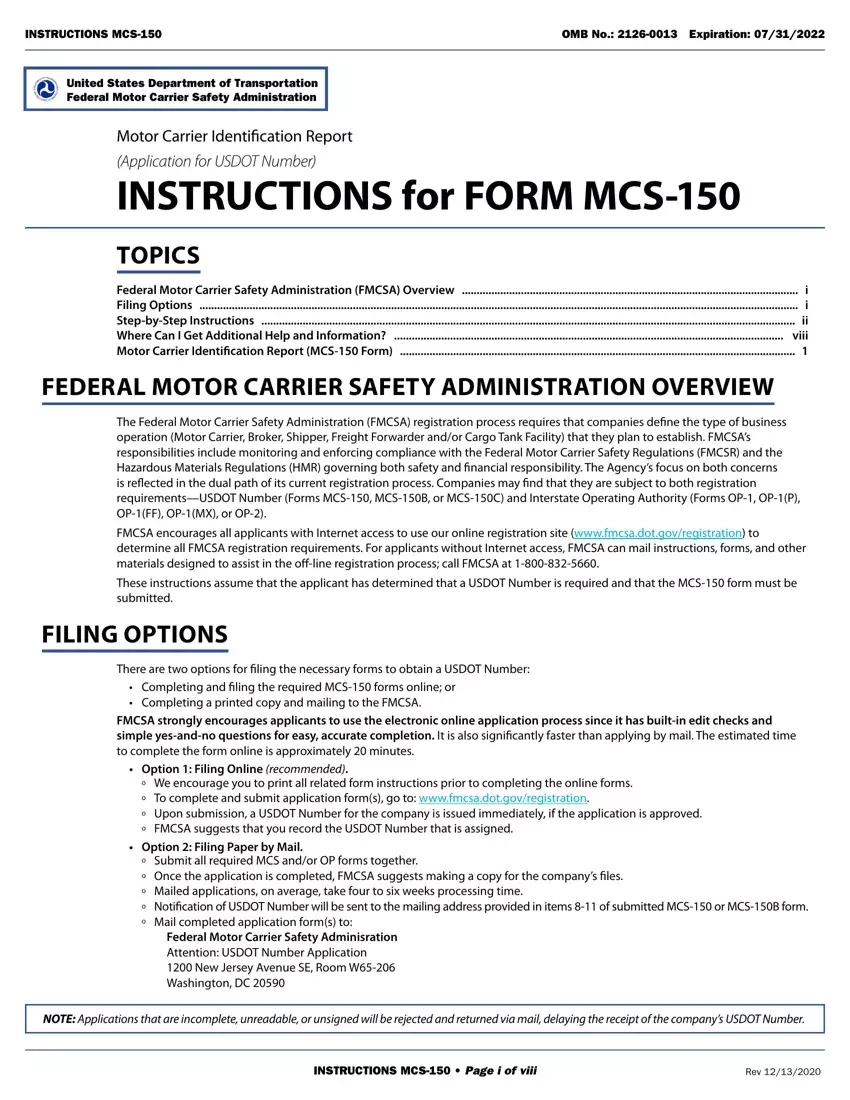 Form Mcs150 Fill Out Printable PDF Forms Online