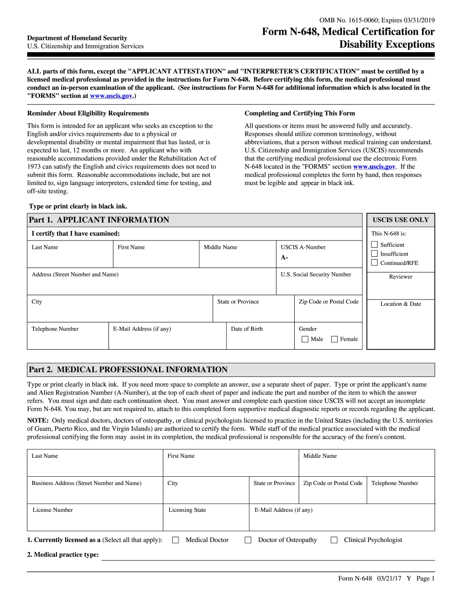 Form N 648