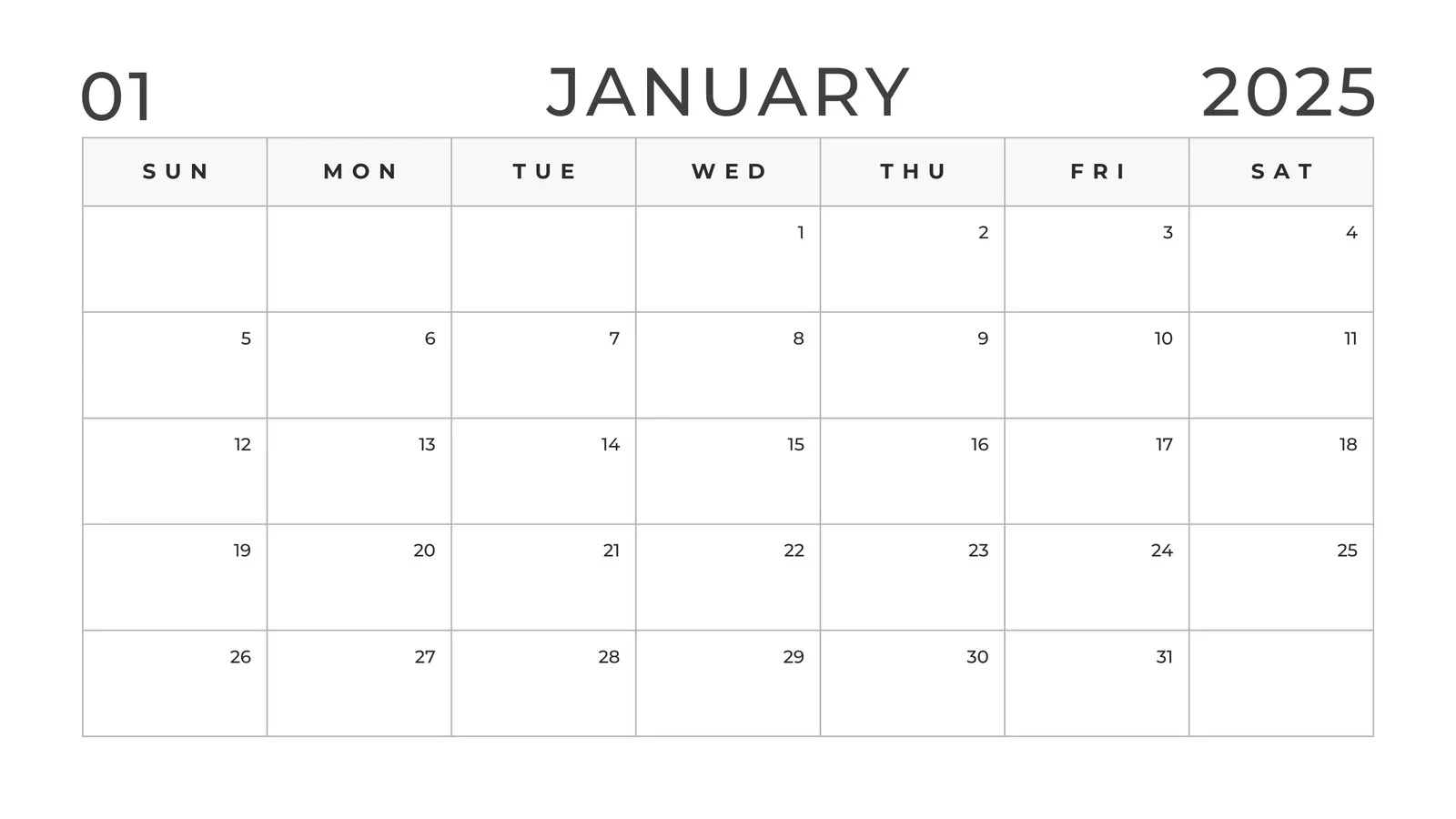 Printable Blank Calendar Form