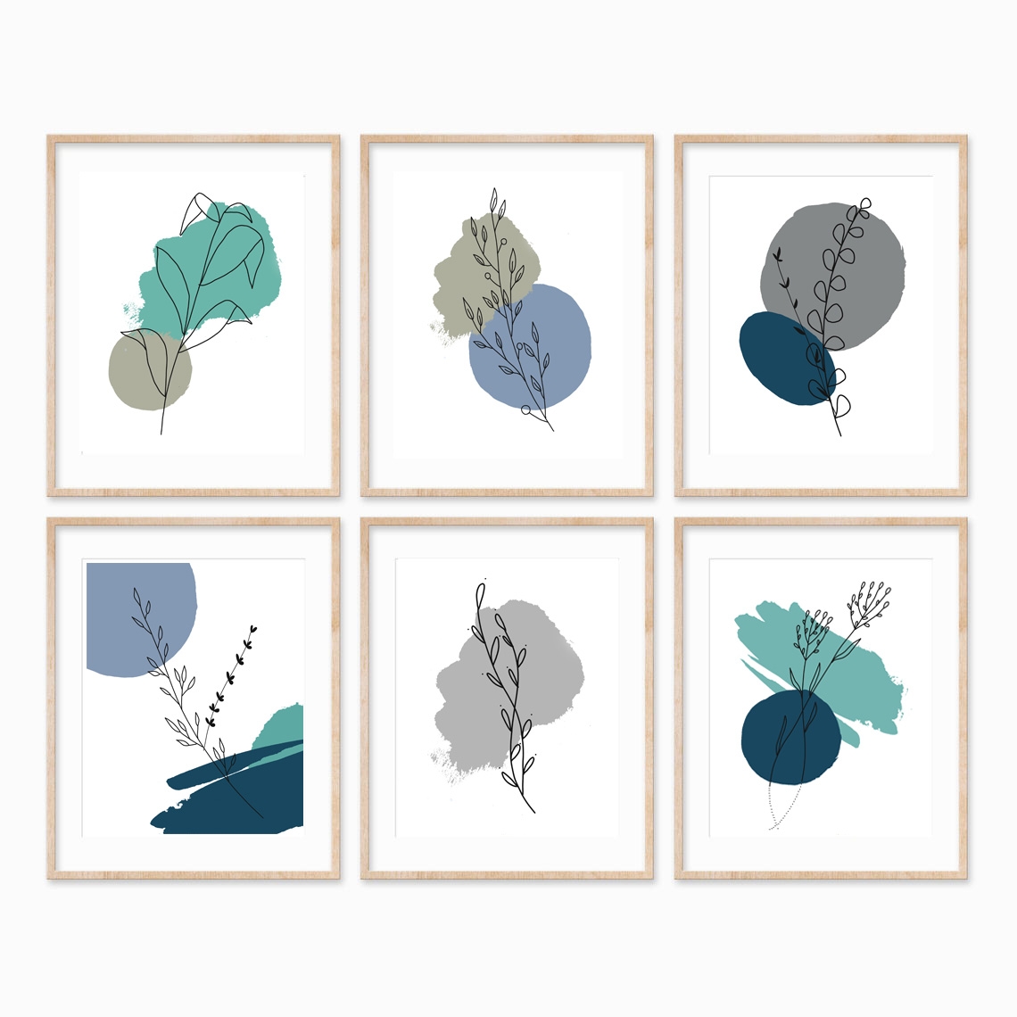Free Botanical Printables Modern Botanical Line Drawings 