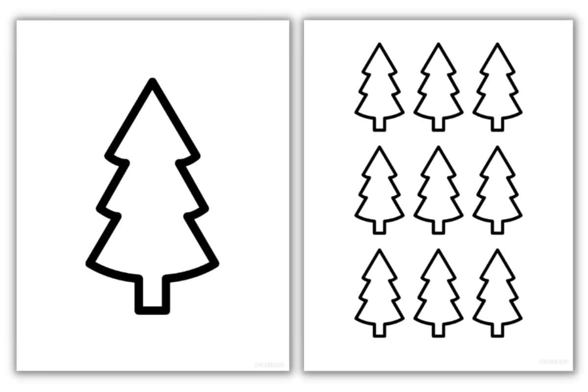 Free Christmas Tree Printable Template amp Coloring Pages Love 