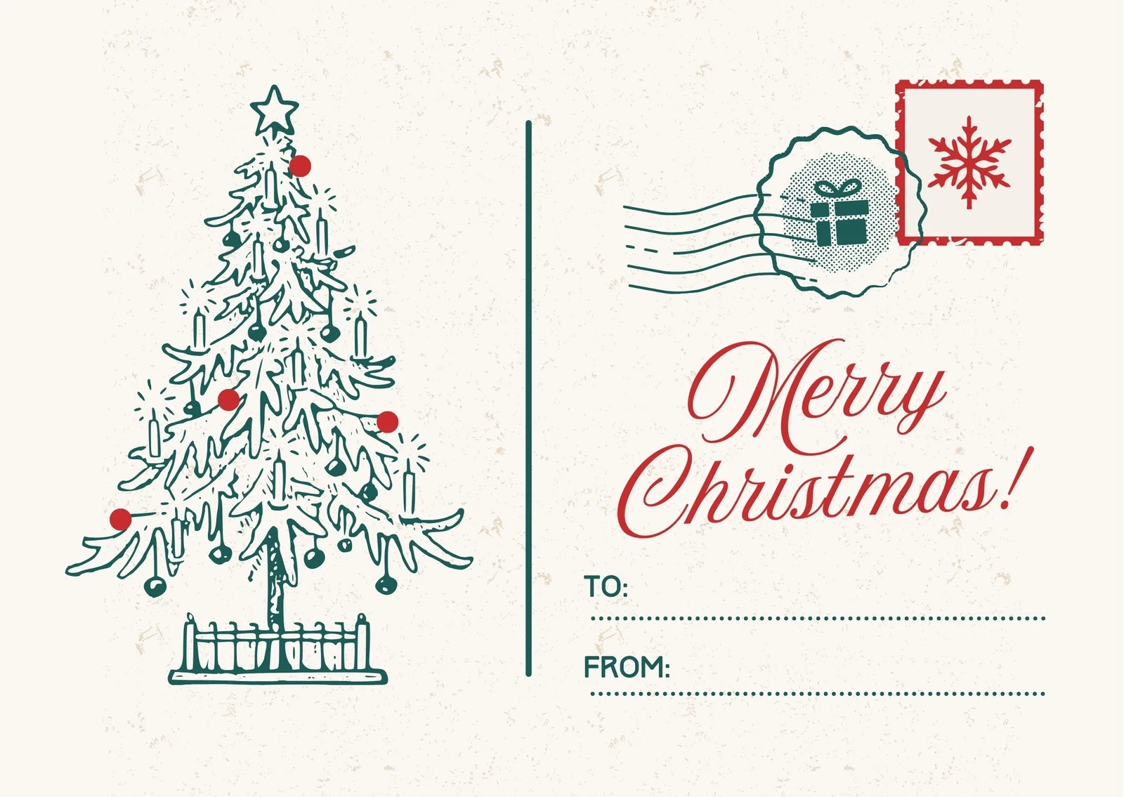 Christmas Card Template Printable