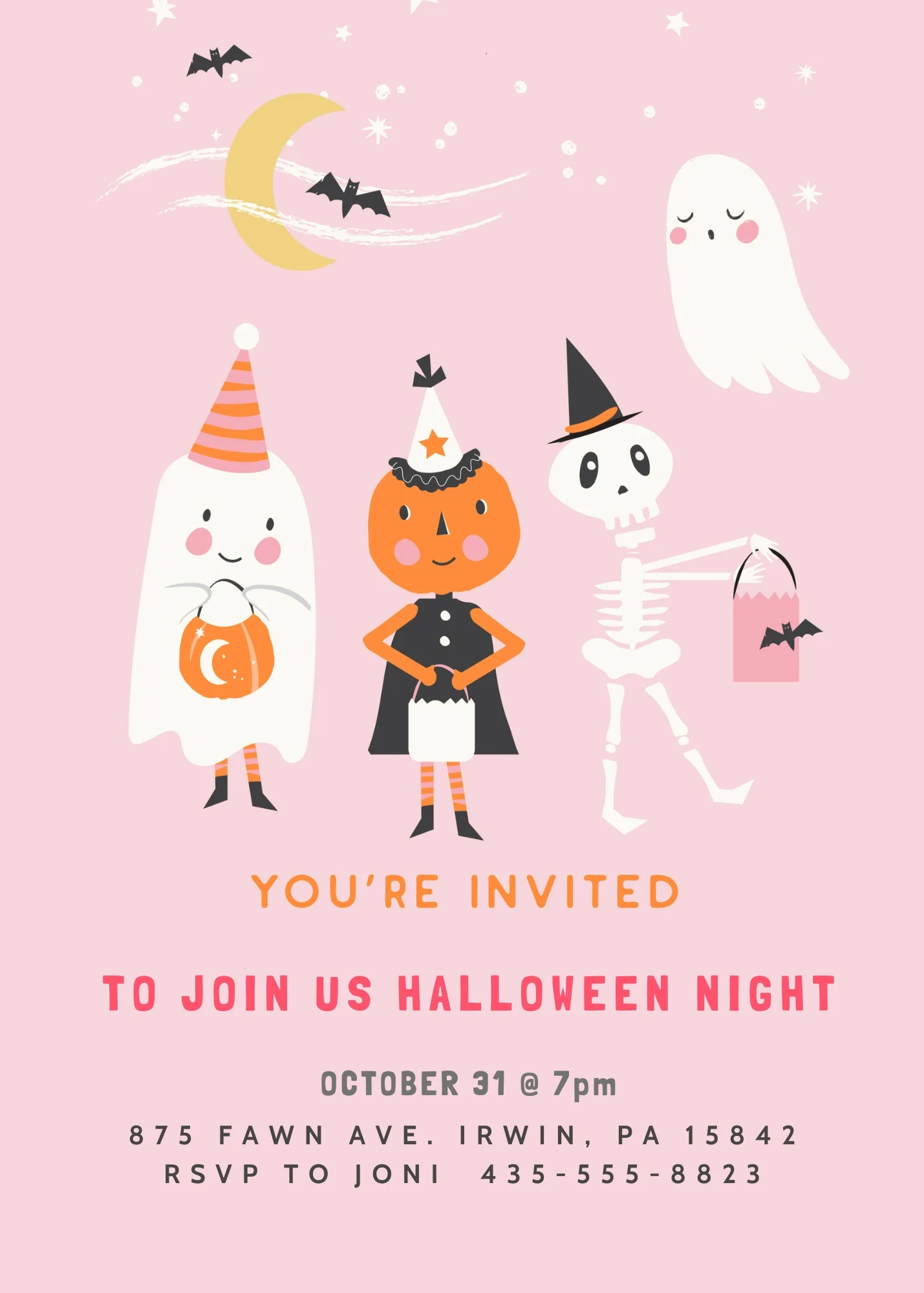 Free Customizable Halloween Invite