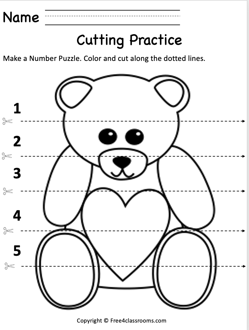Free Printable Line Cutting Worksheets