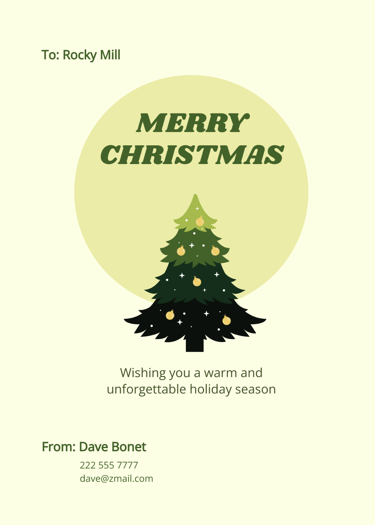Free Digital Christmas Card Template To Edit Online