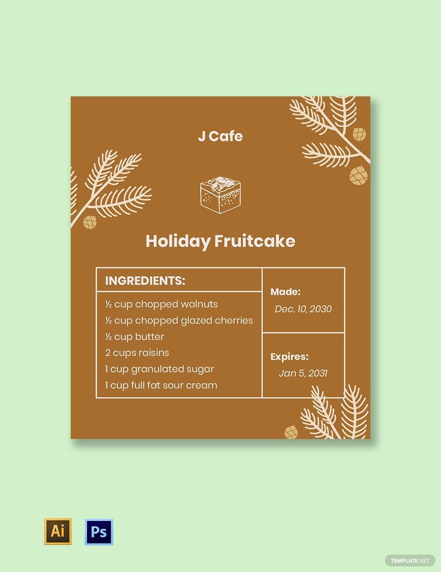 Free Food Label Templates Editable And Printable
