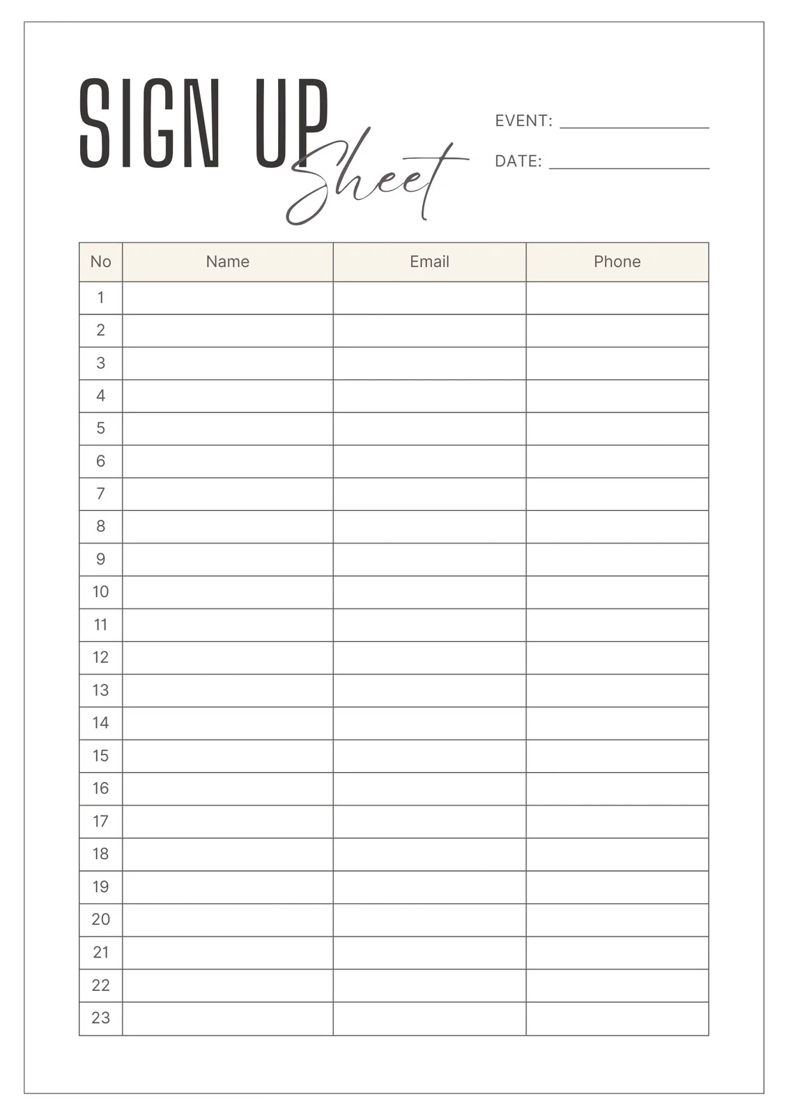 Free Form Document Templates To Customize And Print Canva